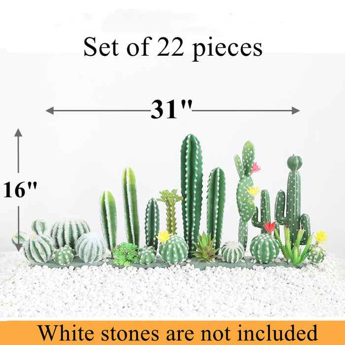 Bulk Set of Cactus Stems Landscaping Faux Succulents Plants Wholesale