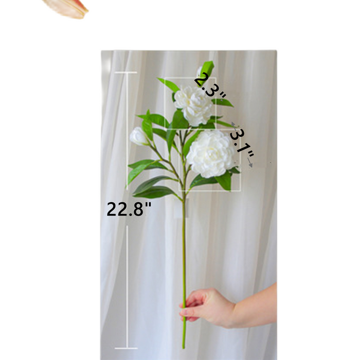 Bulk Spring Camellia Spray Branches with Leaves Artificial Silk Floral Plants Wholesale