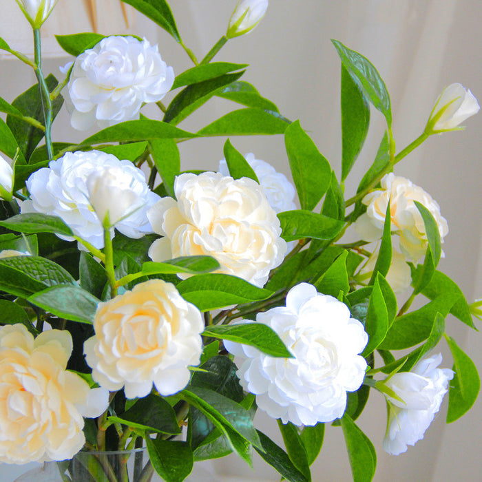 Bulk Spring Camellia Spray Branches with Leaves Artificial Silk Floral Plants Wholesale
