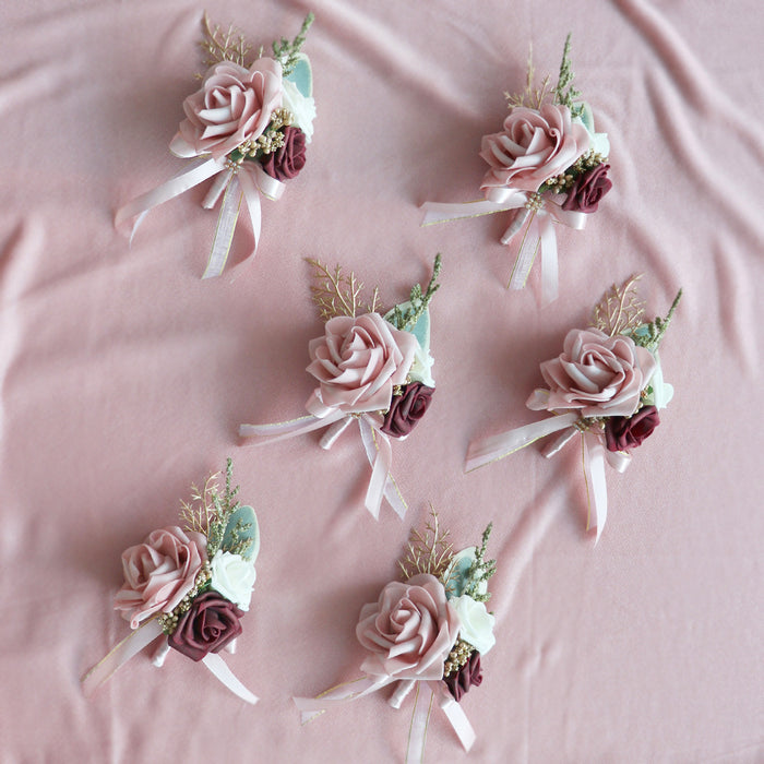 Bulk Cameo Rose Boutonniere for Wedding Wholesale
