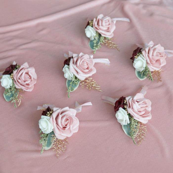 Bulk Cameo Rose Boutonniere for Wedding Wholesale