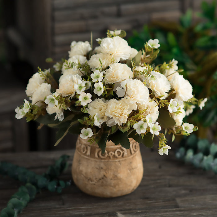 Flores de seda artificiales Clavel Bush Floral 