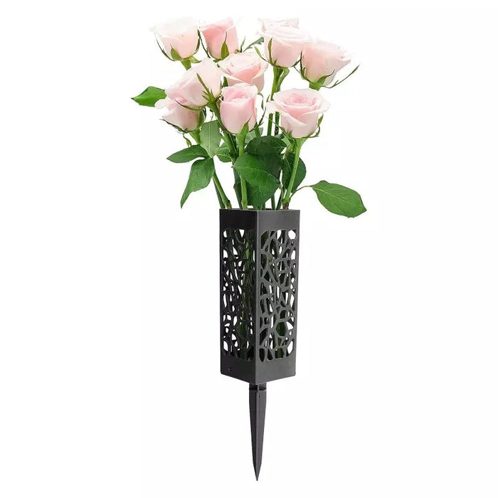 Bulk Cemetery Vases with Spikes Floral Holder for Memorial Cemetery Lawn Flower Stand Wholesale