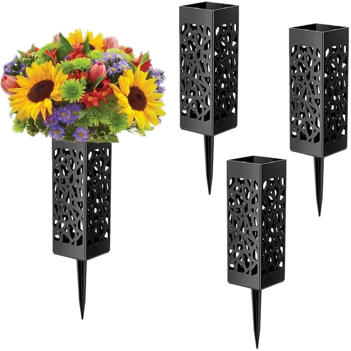 Bulk Cemetery Vases with Spikes Floral Holder for Memorial Cemetery Lawn Flower Stand Wholesale