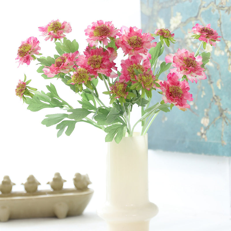 Bulk 18" Cephalaria Silk Flower Stems Ideal for Wedding & Home Decor Wholesale