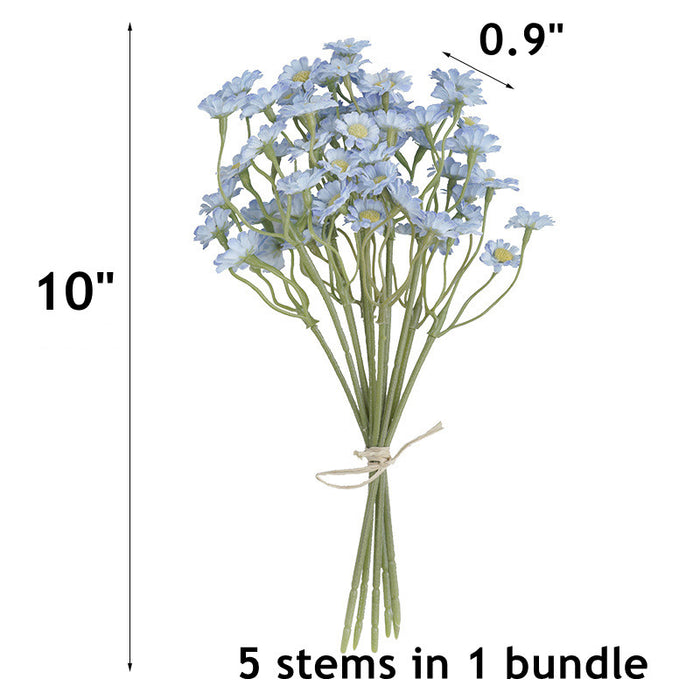 Bulk 10" 5Pcs Chamomile Stems Artificial Floral Wholesale