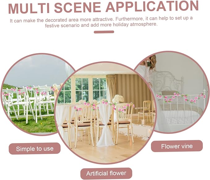 A granel, 4 Uds., flores de cerezo japonesas, flores artificiales para colgar al aire libre, guirnalda de flores de seda, venta al por mayor 