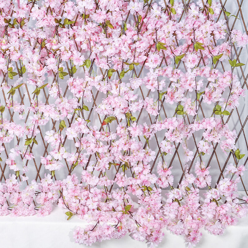 A granel, 4 Uds., flores de cerezo japonesas, flores artificiales para colgar al aire libre, guirnalda de flores de seda, venta al por mayor 