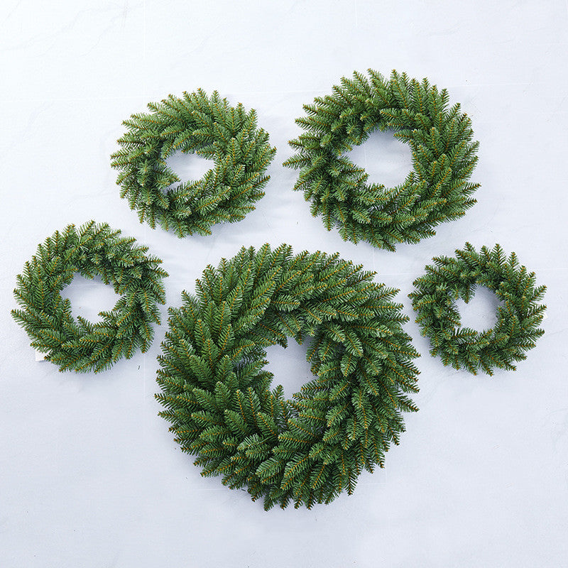 Bulk Christmas DIY Green Wreath Artificial Christmas Wreaths Wholesale