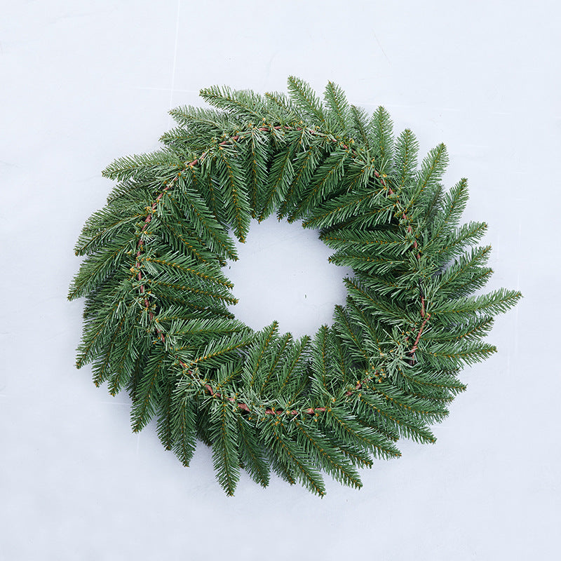 Bulk Christmas DIY Green Wreath Artificial Christmas Wreaths Wholesale