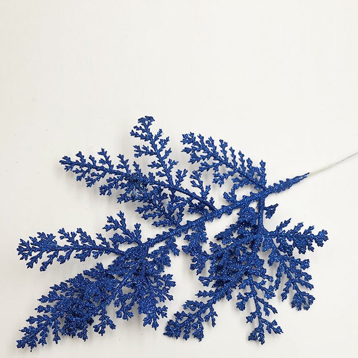 Aiguilles de pin artificielles à paillettes de Noël en vrac, fausses brindilles florales, tiges de pin en gros