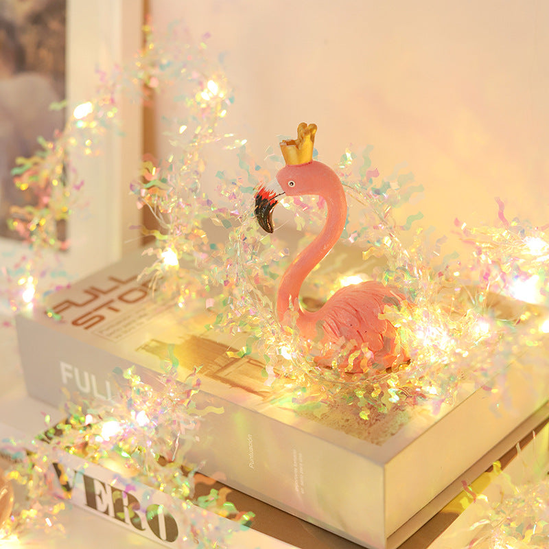 Bulk 9.8FT Pre-lit Christmas Tinsel Garland Shiny Twist Garland Hanging Wholesale