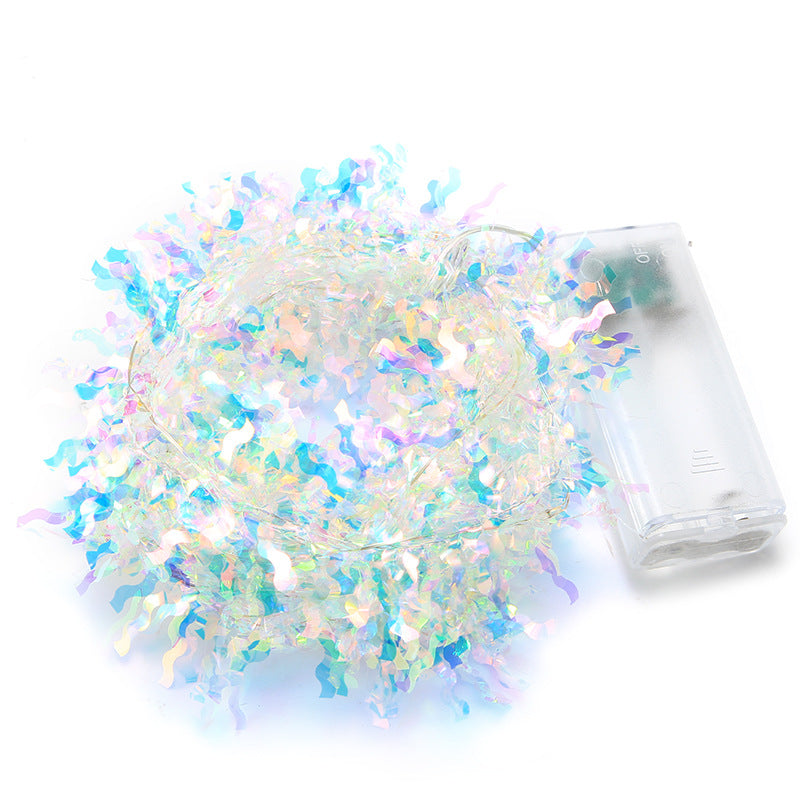 Bulk 9.8FT Pre-lit Christmas Tinsel Garland Shiny Twist Garland Hanging Wholesale