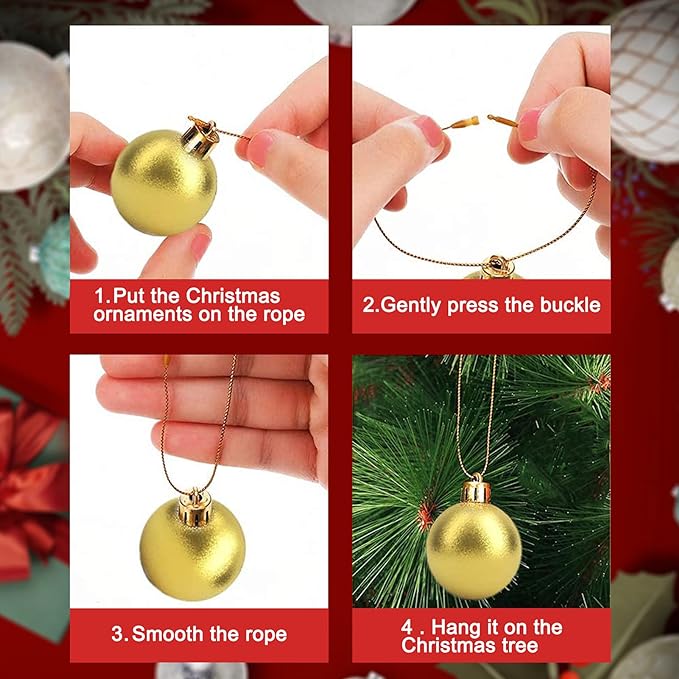 Lot de 200 crochets pour décorations de Noël en vrac