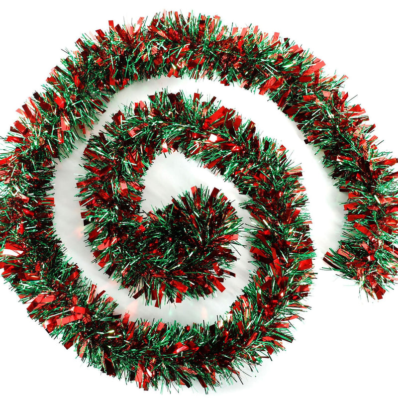 Bulk 10pcs Total 65Ft Christmas Tinsel Garland Metallic Hanging Decorations Wholesale