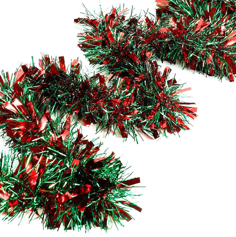 Bulk 10pcs Total 65Ft Christmas Tinsel Garland Metallic Hanging Decorations Wholesale