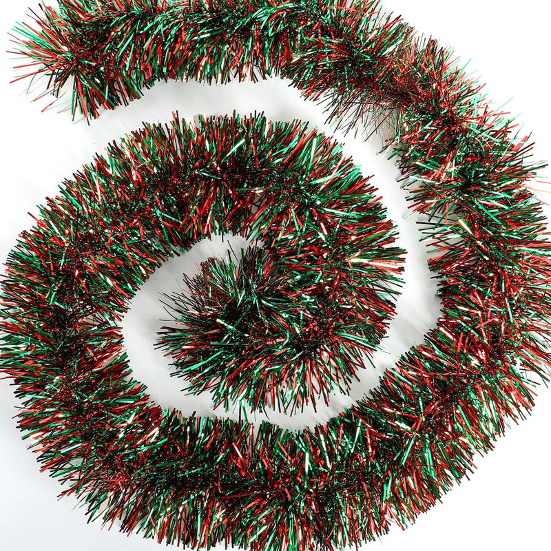 Bulk 10pcs Total 65Ft Christmas Tinsel Garland Metallic Hanging Decorations Wholesale