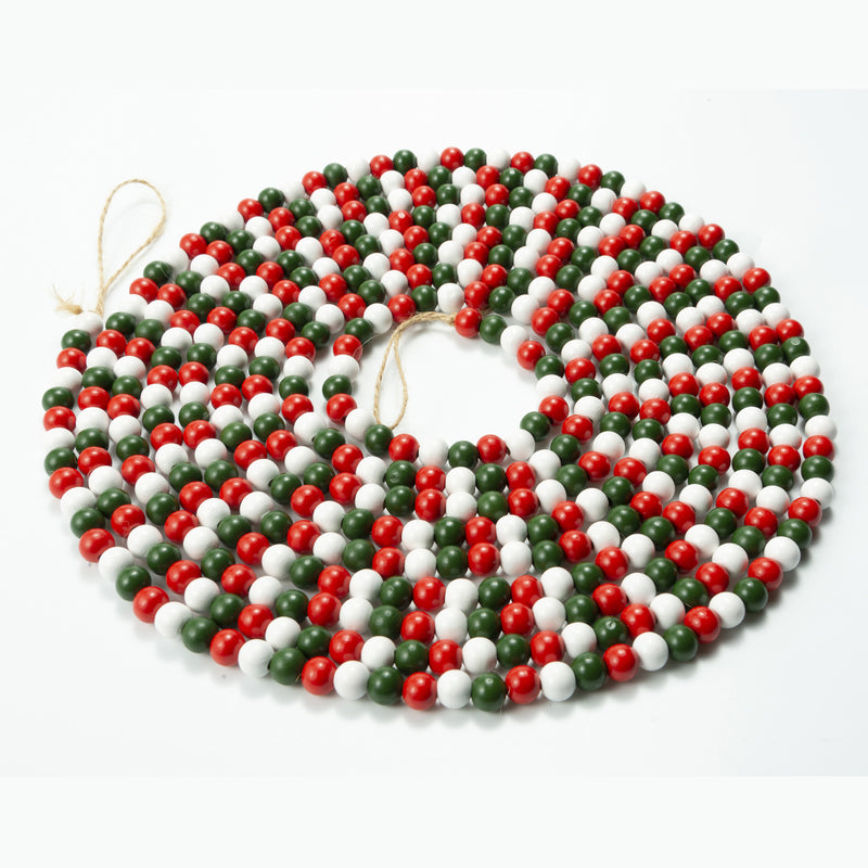 Bulk 16FT Christmas Wooden Bead Garland Xmas Farmhouse Decor Wholesale