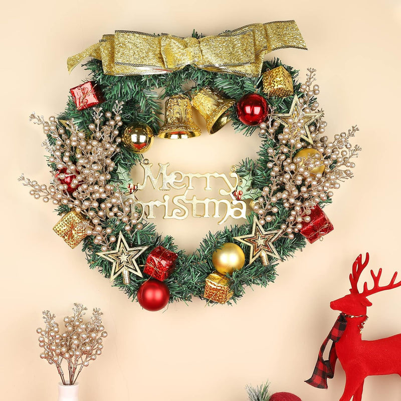 Bulk 30Pcs Christmas Glitter Berries Stems Christmas Ornaments Wholesale