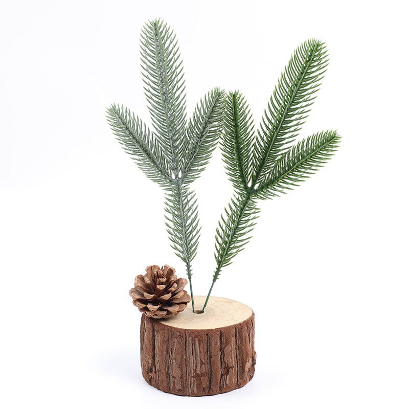 Lot de 12 pics de sapin de Noël en vrac, aiguilles de pin enneigées, branches et brindilles, vente en gros