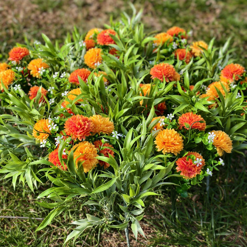 Bulk Chrysanthemum Succulent Gladiolus Bushes Artificial Plants and Flowers for Outdoors UV Resistant Flowers Wholesale