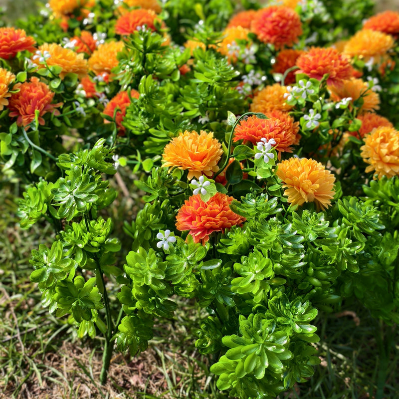 Bulk Chrysanthemum Succulent Gladiolus Bushes Artificial Plants and Flowers for Outdoors UV Resistant Flowers Wholesale