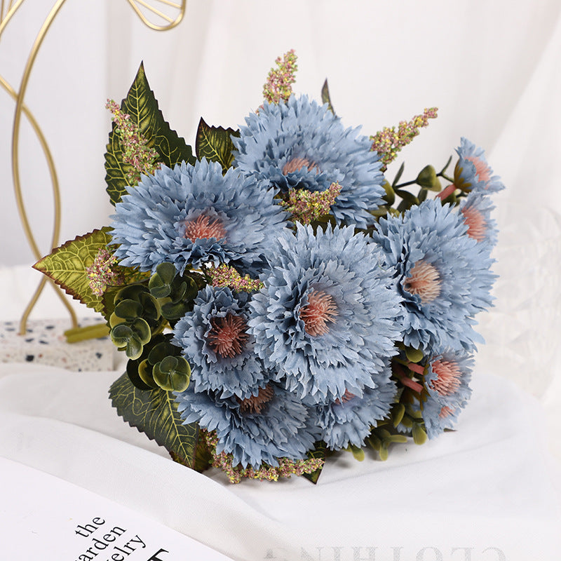 Bulk 11.8" Lifelike Artificial Chrysanthemum Mum Bush Silk Flowers for Table Centerpieces Wholesale