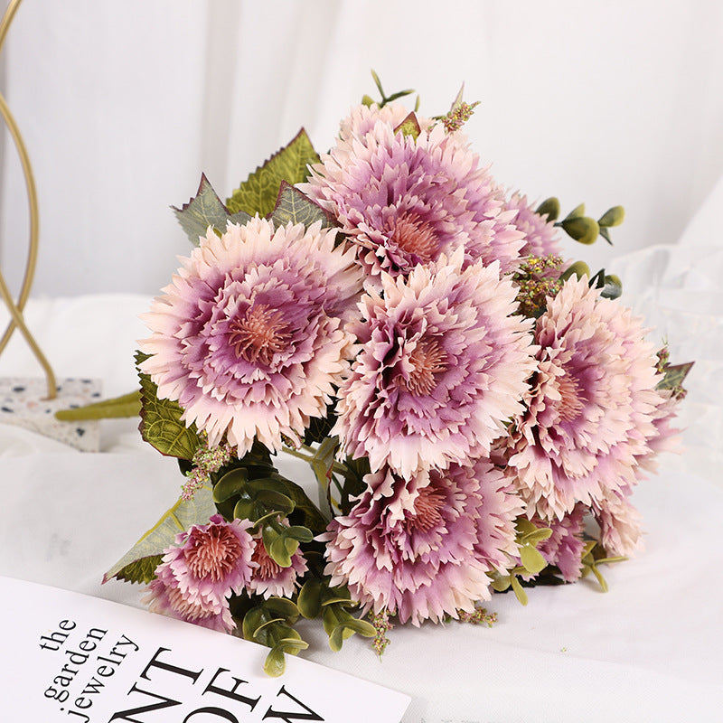 Bulk 11.8" Lifelike Artificial Chrysanthemum Mum Bush Silk Flowers for Table Centerpieces Wholesale