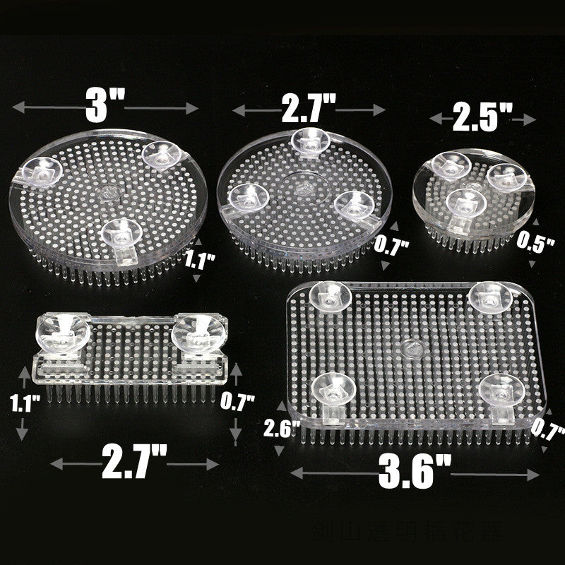 Bulk Clear Plastic Floral Frog with Stable Suction Cups for Secure Flower Arrangements Wholesale