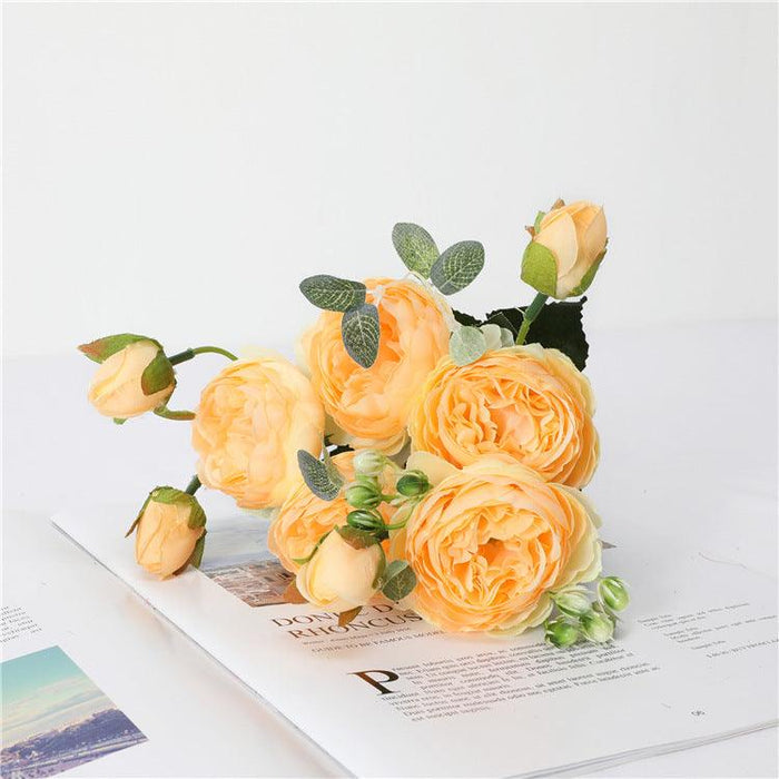 Clearance Peony Bush Stems Bouquet Artificial Silk Peony Wholesale