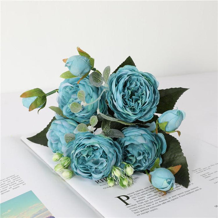 Clearance Peony Bush Stems Bouquet Artificial Silk Peony Wholesale