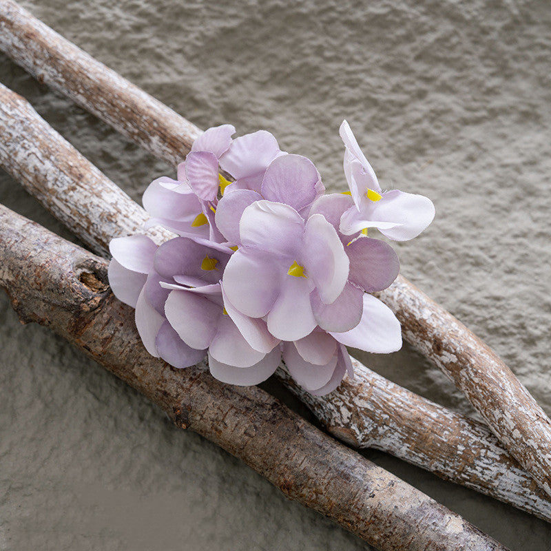 Lot de 5 grappes de têtes d'hortensia en vrac pour panneaux muraux artisanaux, boutonnière, vente en gros 