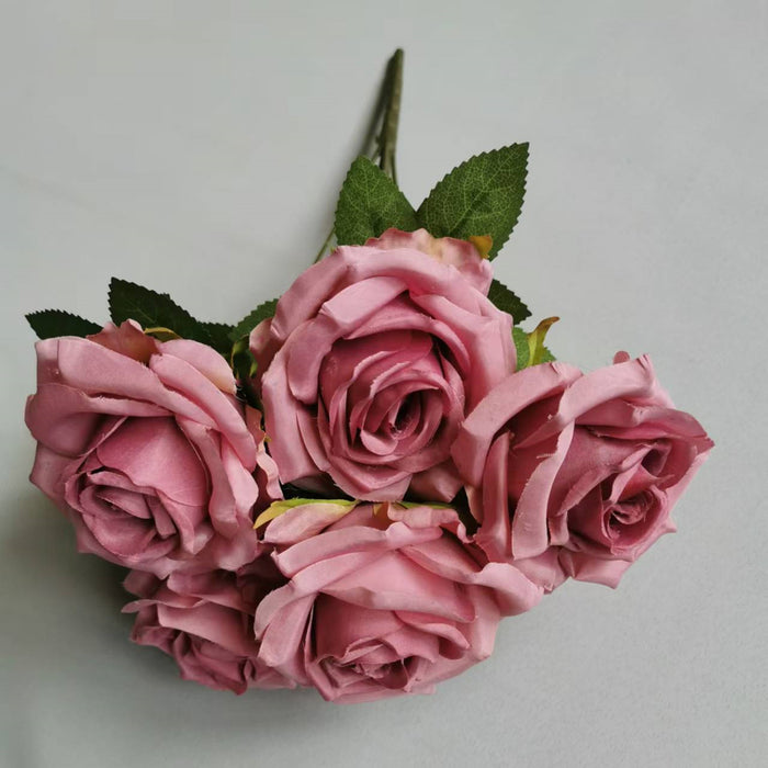 Clearance 50pcs 16inch 8 Heads Rose Bush Artificial Rose Silk Flowers