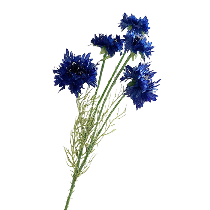 Bulk 22" Cornflower Stems Spray Artificial Silk Flowers Wholesale