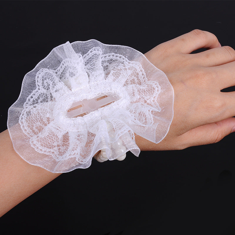 Clearance Bulk Elastic Pearl Wrist Bracelets Bands Corsage Accessories for DIY Wedding Wrist Flowers Wholesale