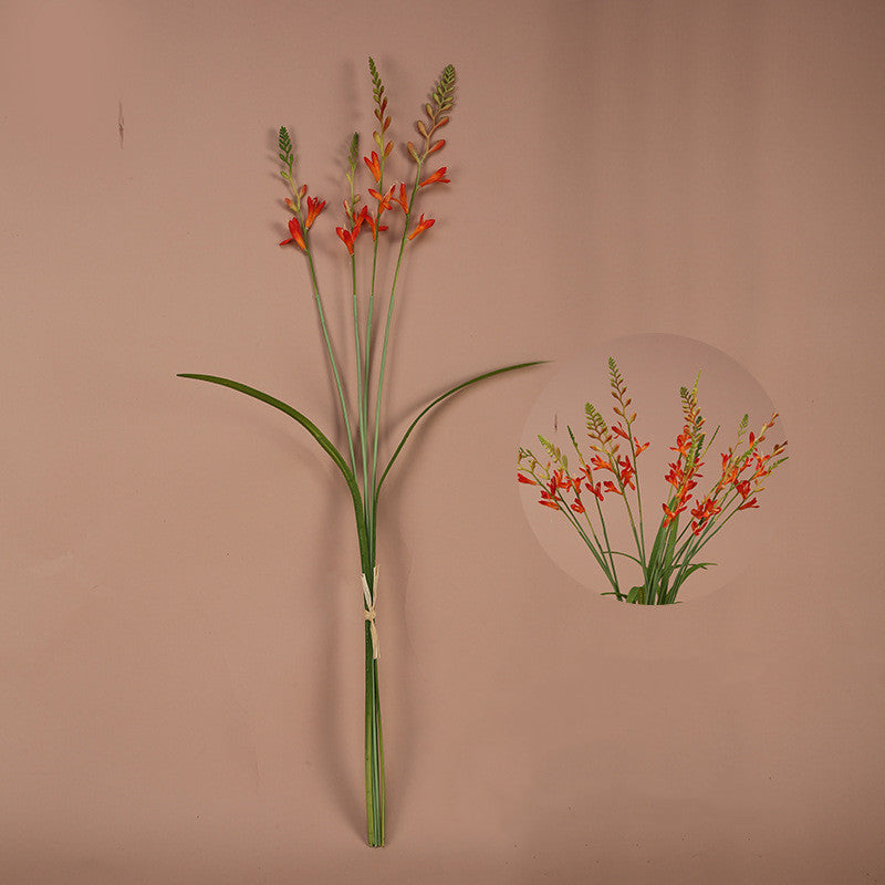 Tiges de crocosmia artificielles en vrac de 29,5 pouces, fleurs en soie de crocosmia en gros