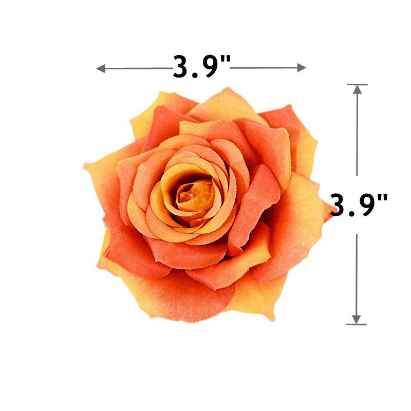 Bulk 6Pcs Curled Rose Heads for Crafts Centerpiece Wedding Party Decoration Bouquet Home Garden Decor Wholesale