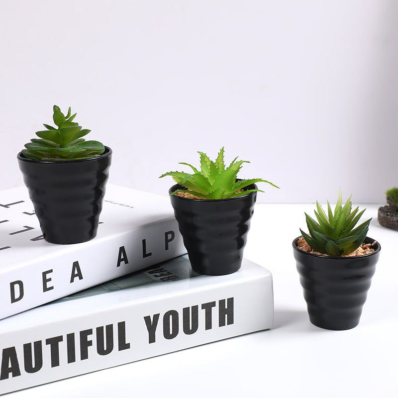 succulent planters bulk Bulk 3Pcs Cute Artificial Potted Succulent Plants in Vase Mini Succule — Artificialmerch