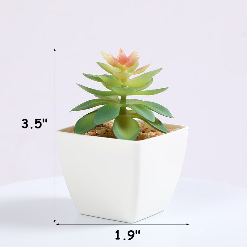 Bulk 3Pcs Cute Artificial Potted Succulent Plants in Vase Mini Succulent Planters Wholesale