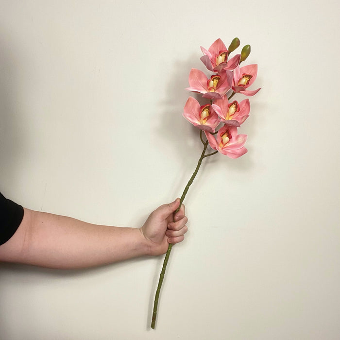 Bulk Cymbidium Orchid Stems Real Touch Spring Artificial Floral Arrangements Wholesale