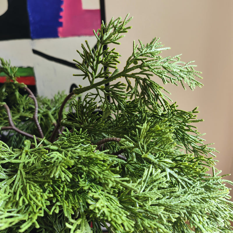 Lot de 5 tiges de pin cyprès de 16 pouces de haut, décoration de Noël et d'hiver, vente en gros 