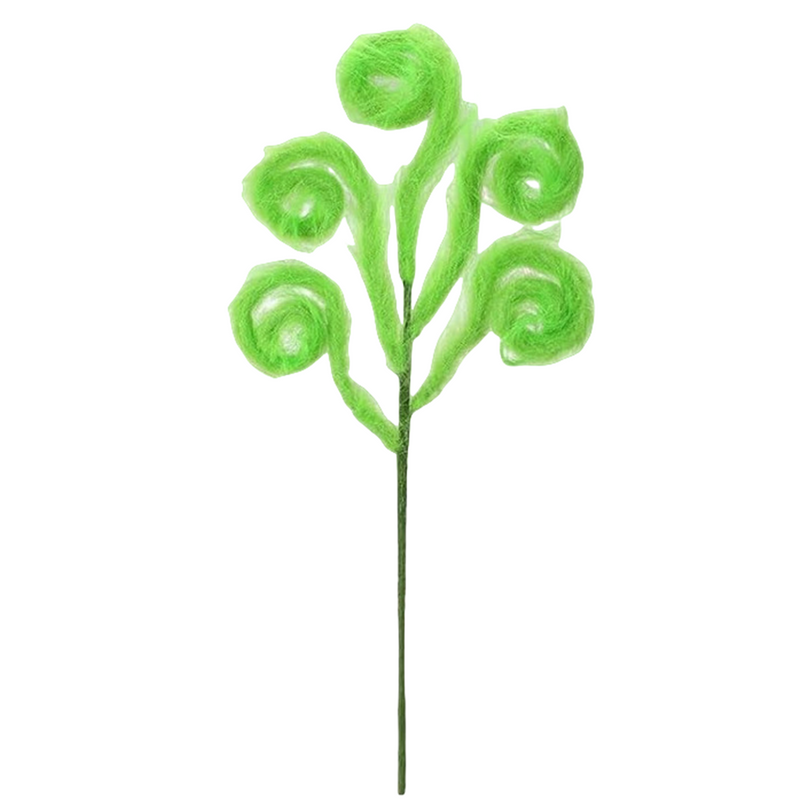 Lot de 10 décorations de Noël en fourrure verte en vrac