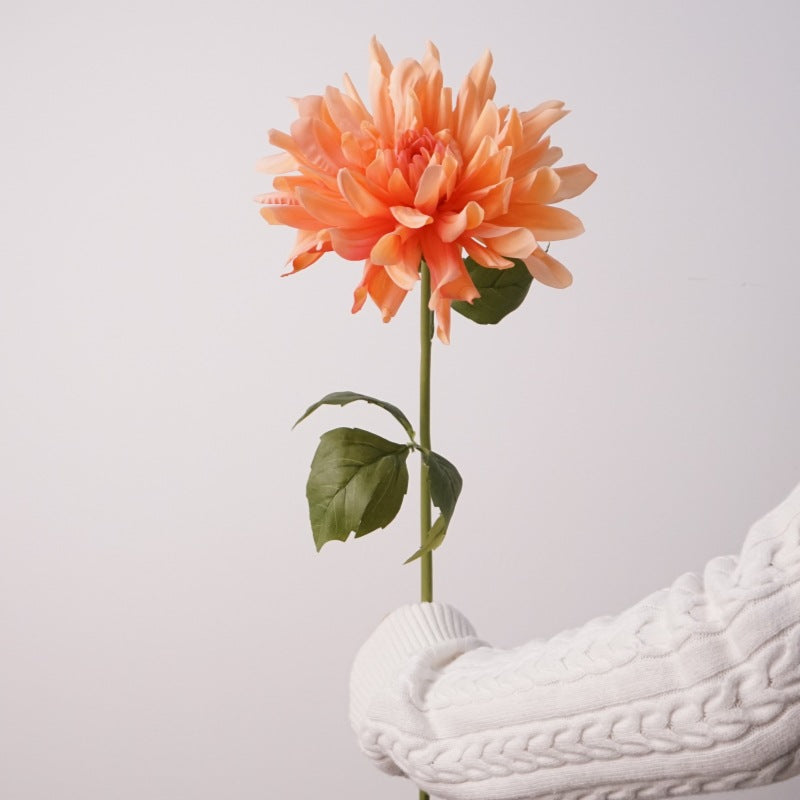 Premium 23.6" Real Touch Dahlia Stem - Lifelike Silk Floral Arrangements for Weddings & Home Decor