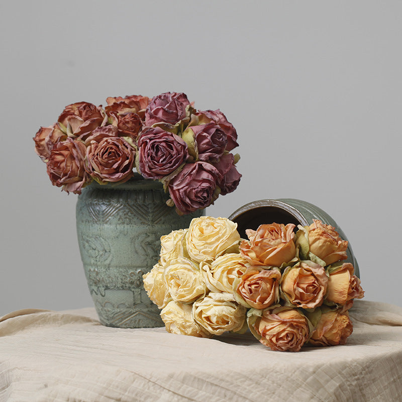 Bulk Burnt Fall Floral Arrangement Dusty Rose Spray Bouquets Fall Decor Wholesale