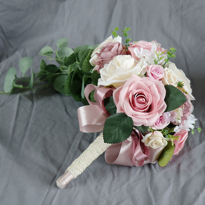 Bulk Cascading Dusty Rose Bridal Bouquet Wedding Bouquets Wholesale