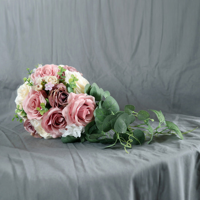 Bulk Cascading Dusty Rose Bridal Bouquet Wedding Bouquets Wholesale