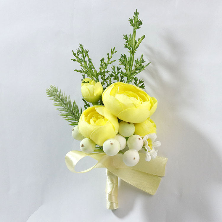 Bulk Yellow Corsage and Boutonniere Rustic Vintage Weddings Proms Wholesale