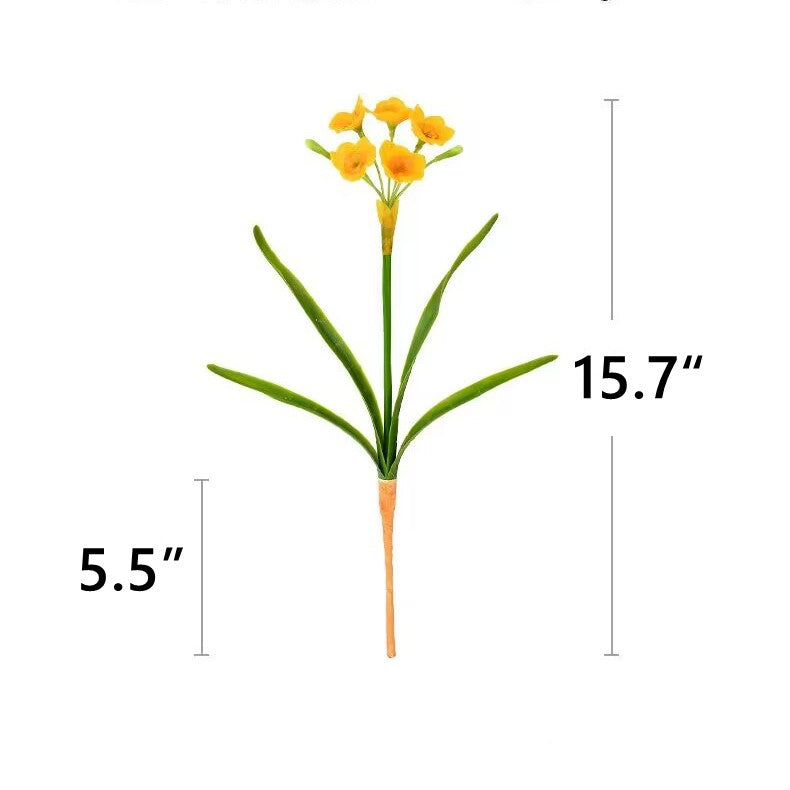 Bulk Daffodil Flowers Stems With Leaves Real Touch Flowers Narsissus Artificial Wholesale