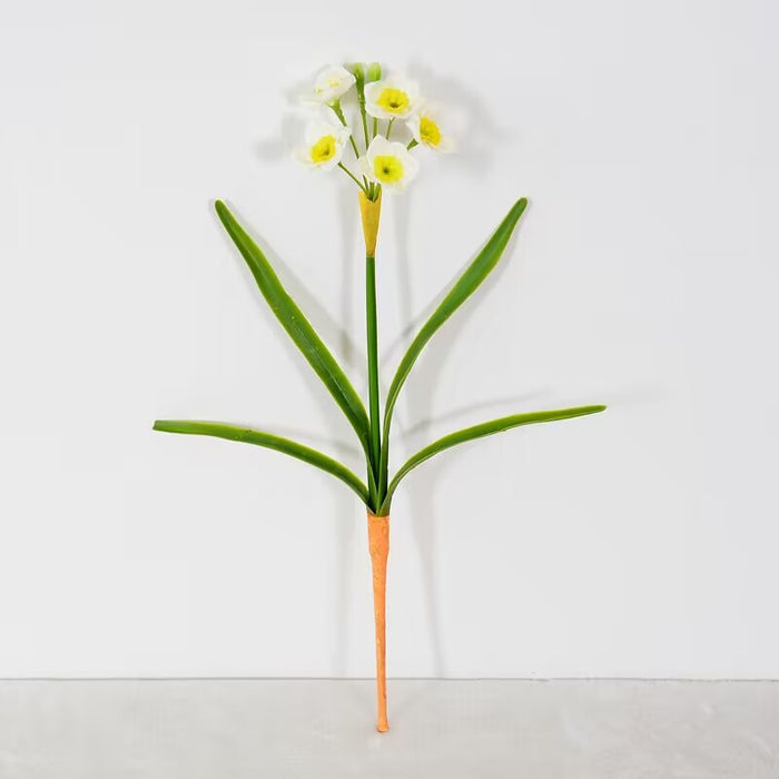 Bulk Daffodil Flowers Stems With Leaves Real Touch Flowers Narsissus Artificial Wholesale