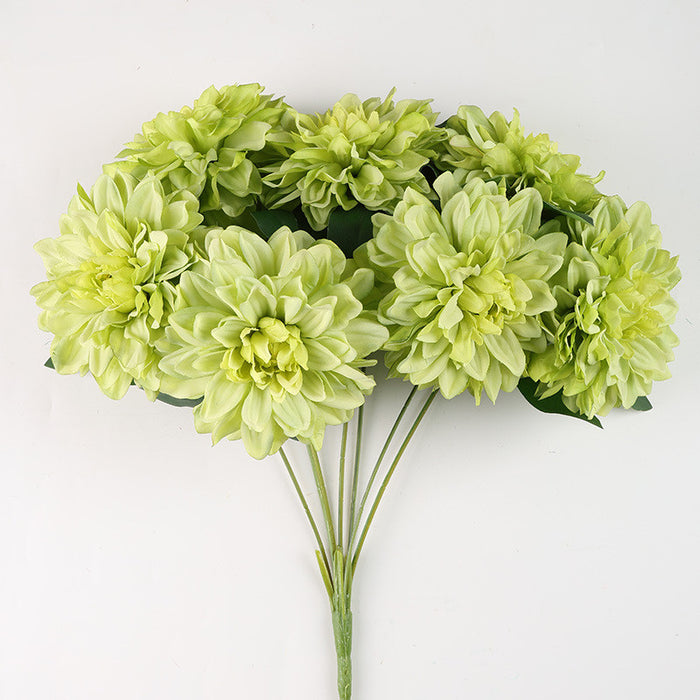 Bulk 18.8 inches Tall Dahlia Bush Bouquet Artificial Dahlia Silk Flowers Wholesale